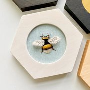 Hexagon Embroidery Hoop Frame For 3" Hoops - Caramel , different perspective #3. Select this picture to zoom in