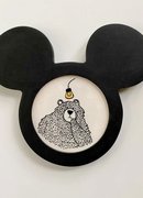 Mouse Ears Embroidery Frame - for 5.25" Hoops Unfinished, different perspective #2. Select this picture to zoom in