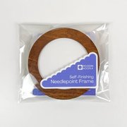 Circle Frames For Needlepoint 4" Rounds - Black Stain , different perspective #3. Select this picture to zoom in
