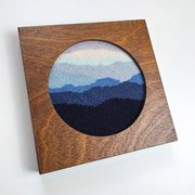 Square Frames For Needlepoint 4" Rounds - Black Stain, different perspective #2. Select this picture to zoom in