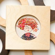 Modern Embroidery Square Hoop Frame For 4" Hoop Black, different perspective #1. Select this picture to zoom in