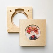 Modern Embroidery Square Hoop Frame For 4" Hoop Black, different perspective #2. Select this picture to zoom in