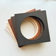 Square Embroidery Frame - for 4" Hoops - Walnut, different perspective #4. Select this picture to zoom in
