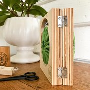 Twin Mini Square Embroidery Frame for 3" Hoops Walnut, different perspective #1. Select this picture to zoom in