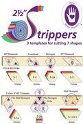 2.5" Stripper Quilt Templates for English Paper Piecing, different perspective #1. Select this picture to zoom in