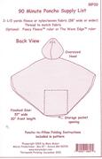 90 Minute Poncho for Adult/Teen - Quilt Pattern