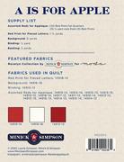 A Is for Apple - Quilt Pattern
