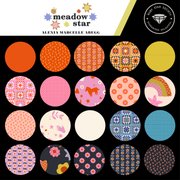 Meadow Star Menagerie - Peach - Quilt Fabric