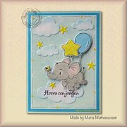 Cuties - Elephant With Star - Clear Stamp
