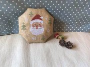 Santa in the Pines - Christmas Cross Stitch Pattern