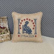 She Stitched the Stars - Patriotic Cross Stitch Pattern, different perspective #1. Select this picture to zoom in