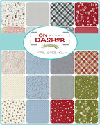 On Dasher Reindeer Candy Stormy - Quilt Fabric