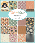 Owl O Ween Pumpkin - Stars Star - Quilt Fabric
