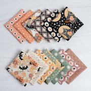 Owl O Ween Pumpkin - Stars Star - Quilt Fabric