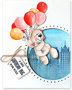 Books & Balloons - Clear Stamp