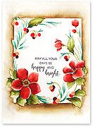 Winter Blooms - Christmas Cling Stamp