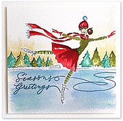 Seasonal Skater - Winter Cling Stamp