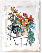 Springtime Table - Cling Stamp