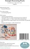 Triangle Drawstring Pouch - Quilt Pattern, different perspective #1. Select this picture to zoom in