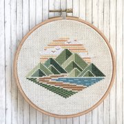 Hiking Trail - Cross Stitch Pattern, different perspective #1. Select this picture to zoom in