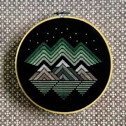 Northern Lights - Cross Stitch Pattern, different perspective #1. Select this picture to zoom in
