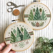 Three Pines - Cross Stitch Pattern, different perspective #1. Select this picture to zoom in