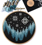 Snowy Woods - Cross Stitch Pattern, different perspective #1. Select this picture to zoom in