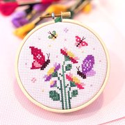 Butterfly Garden - Cross Stitch Pattern, different perspective #1. Select this picture to zoom in