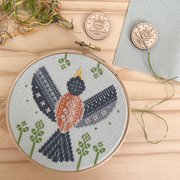Spring Robin - Cross Stitch Pattern, different perspective #1. Select this picture to zoom in