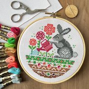 Mr Green Thumb - Cross Stitch Pattern, different perspective #1. Select this picture to zoom in