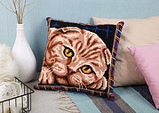 Scottish Fold Cat (Cusion Front) - Cross Stitch Kit