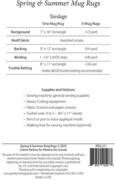 Spring & Summer Mug Rugs - Quilt Pattern