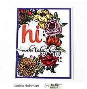 Beautiful Girls Flower Wreath - Stamp