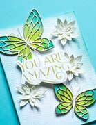 Large Stained Glass Butterfly Background - Craft Die