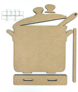 Cooking Pot - Unfinished Wood Display Frame