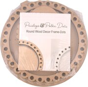 Round Dotted Frame - Unfinished Wood Display Frame