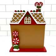 Gingerbread House Frame - Christmas Unfinished Wood Display 