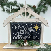 Manger - Christian Unfinished Wood Display Frame