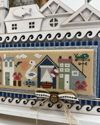 Nautical Rooftops - Embroidery Wood Display Frame, different perspective #1. Select this picture to zoom in