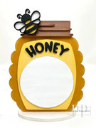 Old Fashion Honey Jar - Unfinished Wood Display Frame