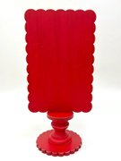 Scallop Rectangle Pedestal Frame - Embroidery Wood Display