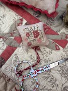 Strawberry Basket Pinkeep & Scissor Fob - Cross Stitch
