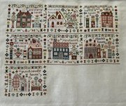 Houses on Stitchery Lane: Punch Needle House - Pattern, different perspective #1. Select this picture to zoom in
