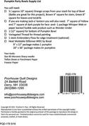 Pumpkin Party Bowls - Quilt Pattern