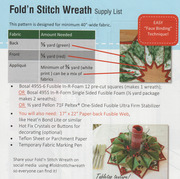 Fold'N Stitch Wreath - Sewing Pattern