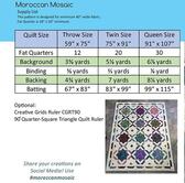 Moroccan Mosaic - Quilt Pattern, different perspective #1. Select this picture to zoom in