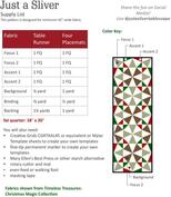 Just a Sliver - Quilt Pattern
