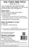Rail Fence Nine Patch - Quilt Pattern