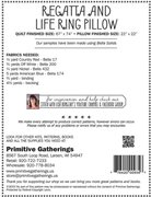 Regatta and Life Ring Pillow - Quilt Pattern