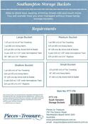 Southampton Storage Buckets - Quilt Pattern